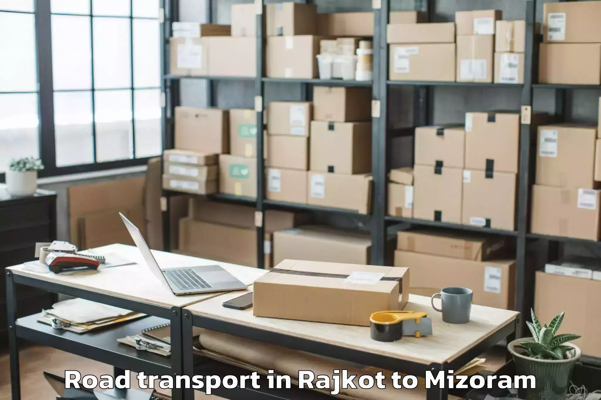 Get Rajkot to Mizoram Road Transport